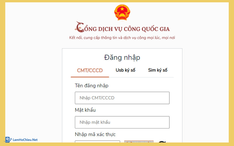 Làm hộ chiếu ở Hà Nội online tại Dịch vụ công
