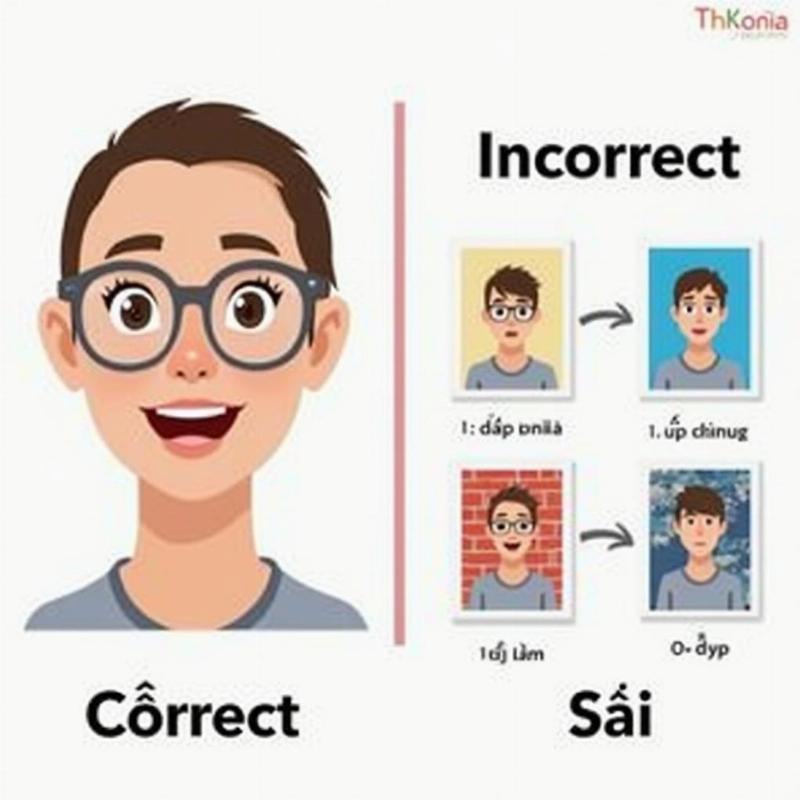 So sánh ảnh hộ chiếu đúng chuẩn và các lỗi sai thường gặp khi xin cấp lại hộ chiếu hết hạn online.