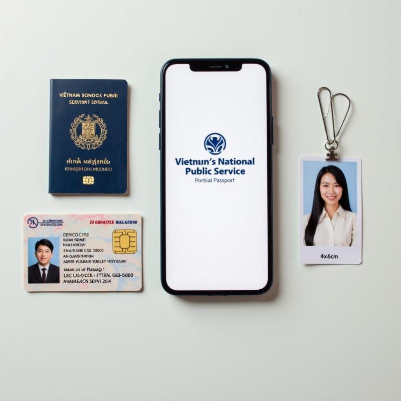 Hình ảnh minh họa các giấy tờ cần chuẩn bị để thực hiện cách làm hộ chiếu online nhanh tại nhà năm 2025