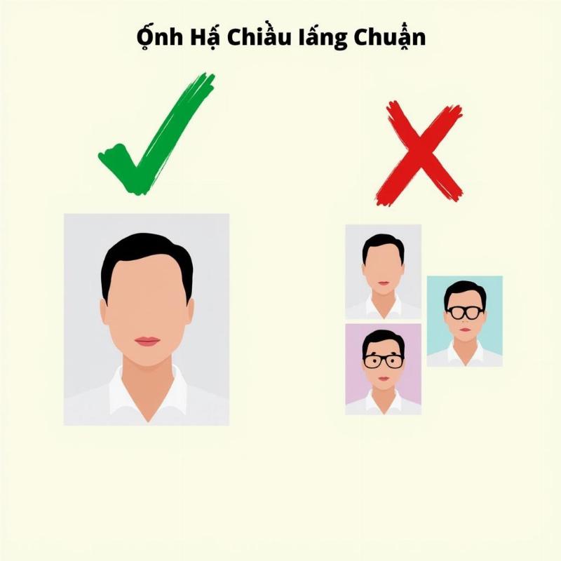 So sánh ảnh thẻ đúng và sai tiêu chuẩn trong thủ tục đổi hộ chiếu online 2025 để tránh bị từ chối hồ sơ.