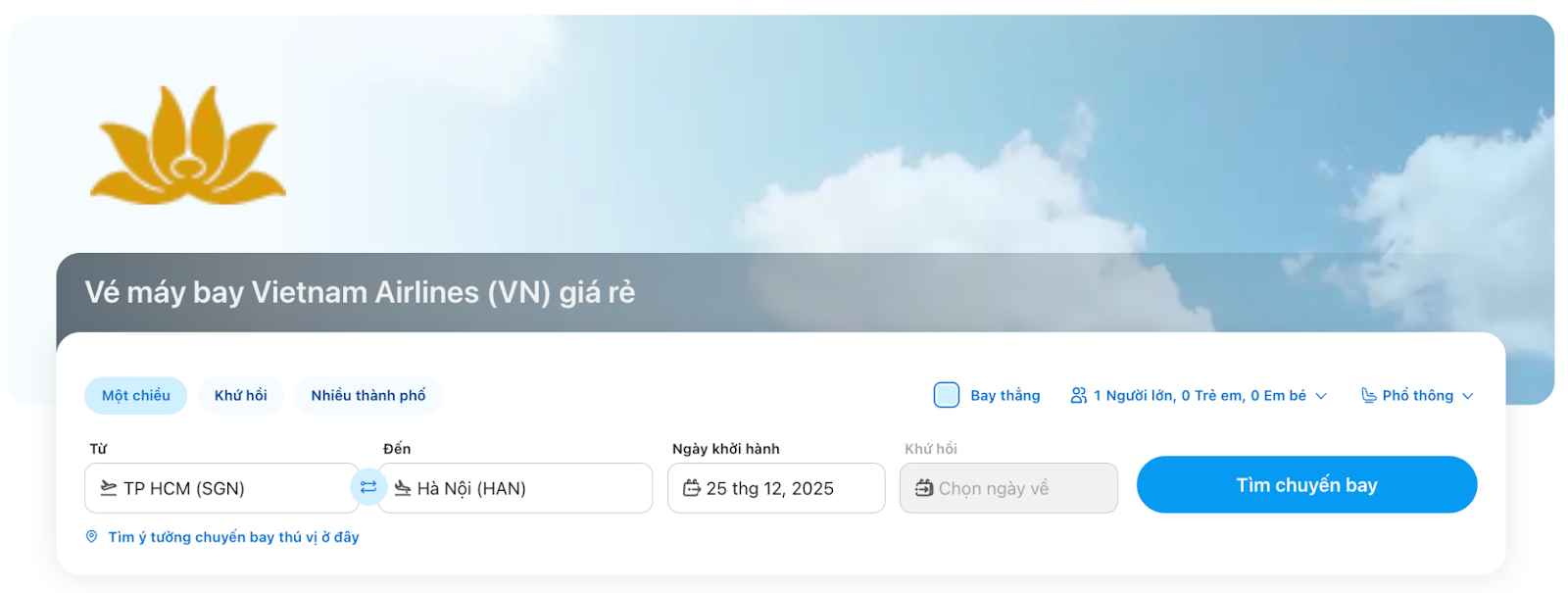 Cách đặt vé máy bay Vietnam Airlines chính hãng nhanh và dễ dàng